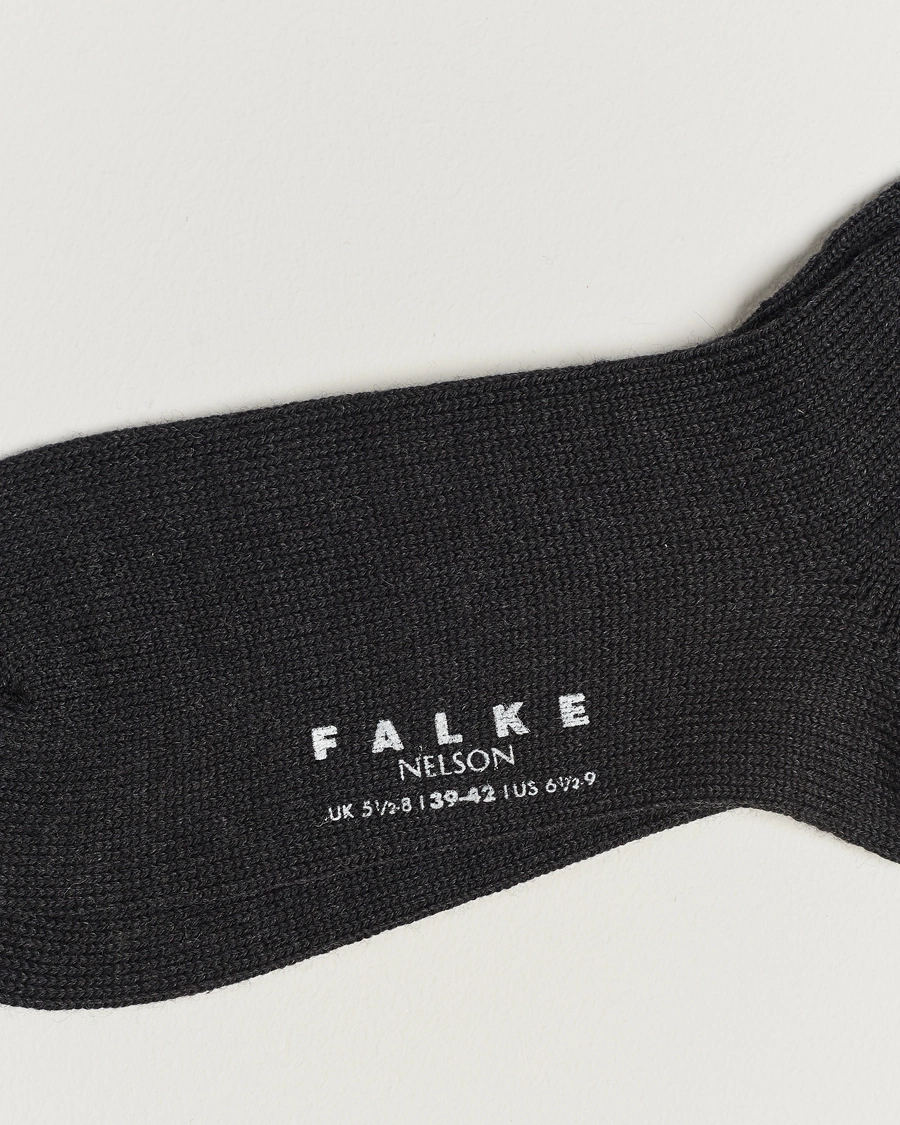 Homme |  | Falke | Nelson Wool Boot Sock Anthracite Melange