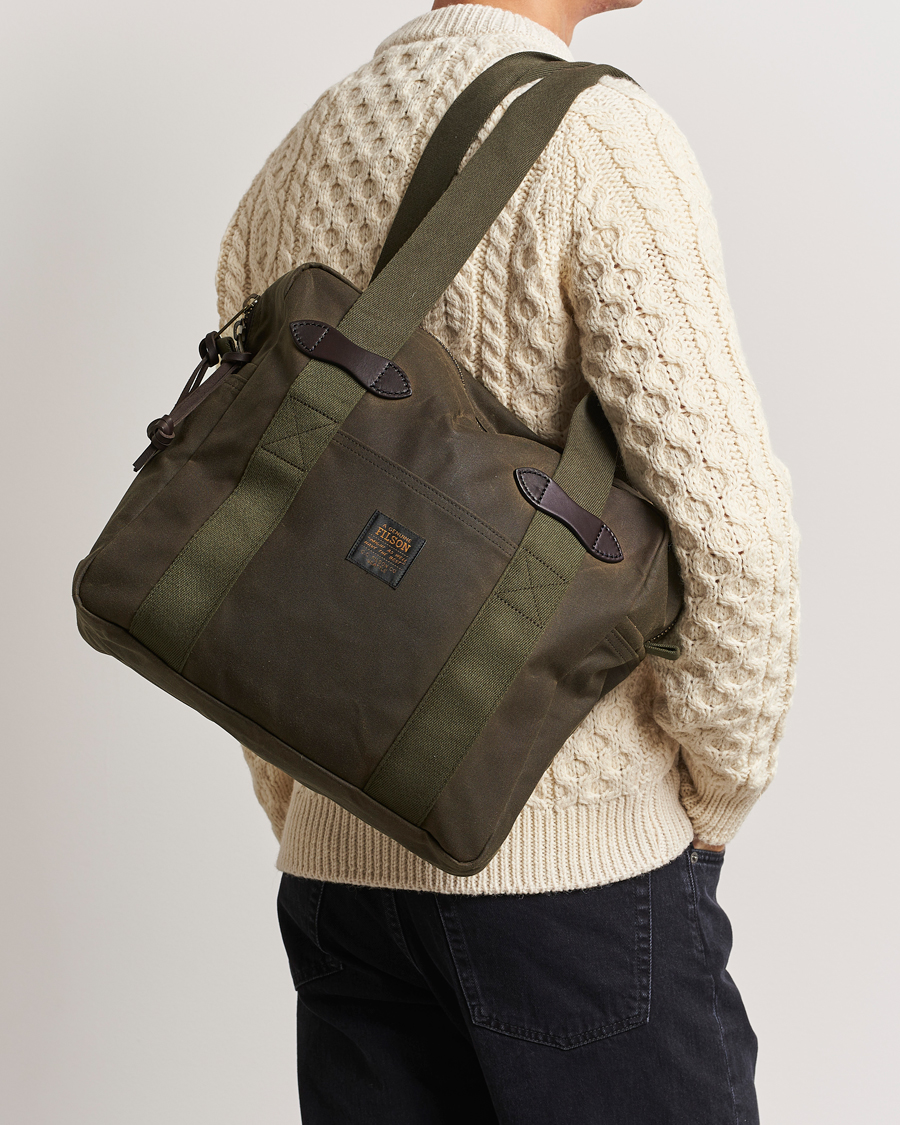 Homme |  | Filson | Tin Cloth Tote Bag Otter Green