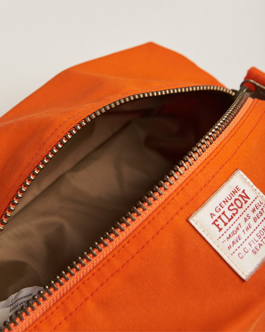 Homme | Filson Tin Cloth Travel Kit Flame | Filson | Tin Cloth Travel Kit Flame