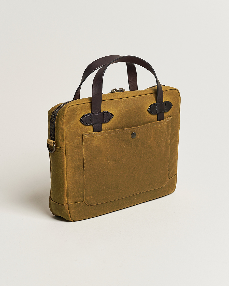 Homme | Sections | Filson | Tin Cloth Compact Briefcase Dark Tan