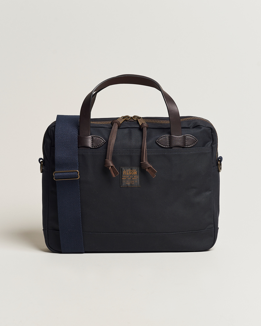 Homme | Filson Tin Cloth Compact Briefcase Navy | Filson | Tin Cloth Compact Briefcase Navy