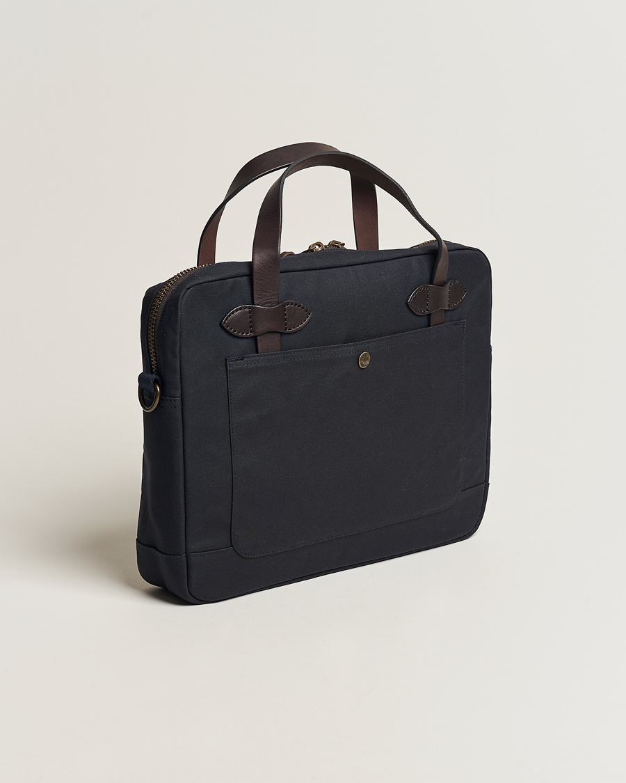 Homme |  | Filson | Tin Cloth Compact Briefcase Navy