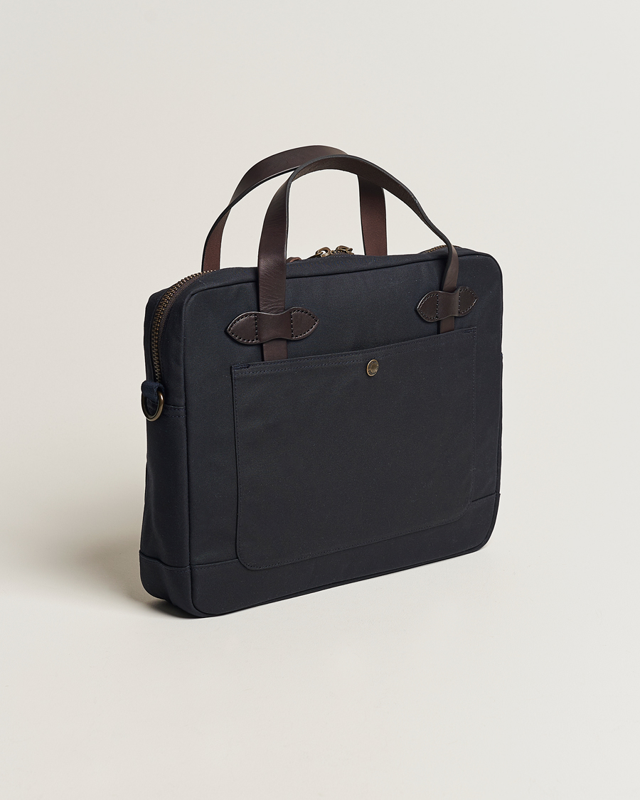 Homme | Filson Tin Cloth Compact Briefcase Navy | Filson | Tin Cloth Compact Briefcase Navy