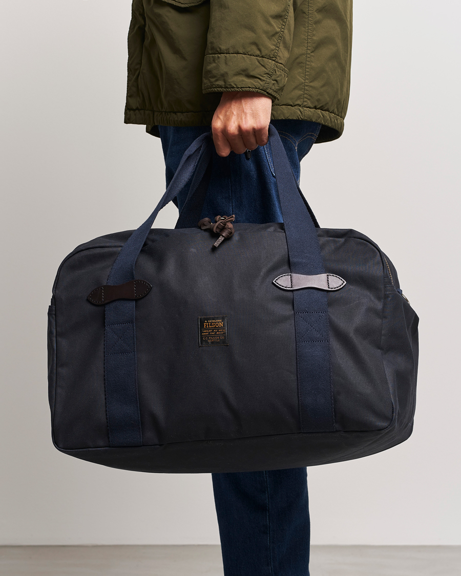Homme |  | Filson | Tin Cloth Medium Duffle Bag Navy