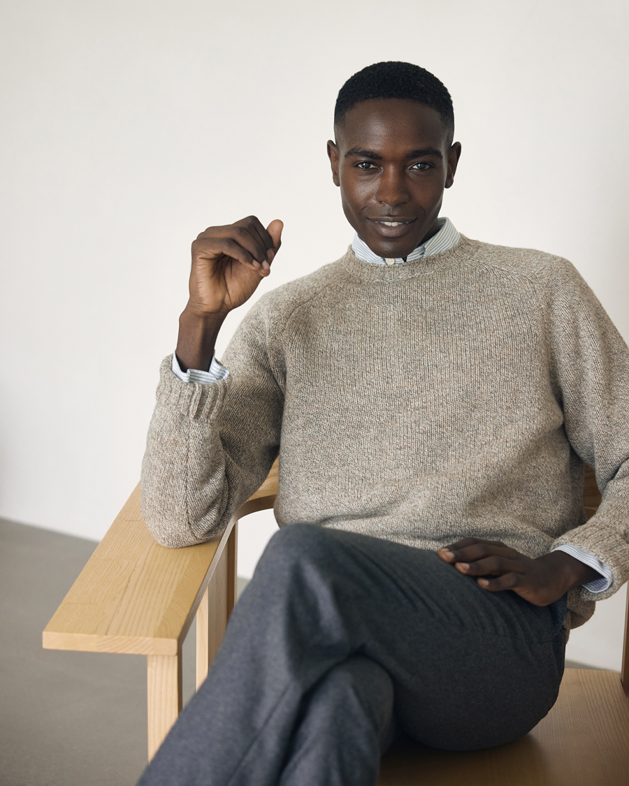 Homme | Pulls Et Tricots | Filson | Irish Wool 5-Guage Knitted Sweater Natural/Brown