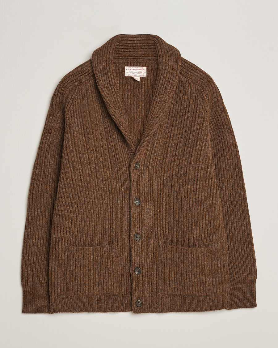 Homme | Pulls Et Tricots | Filson | Bristol Wool Cardigan Brown Heather