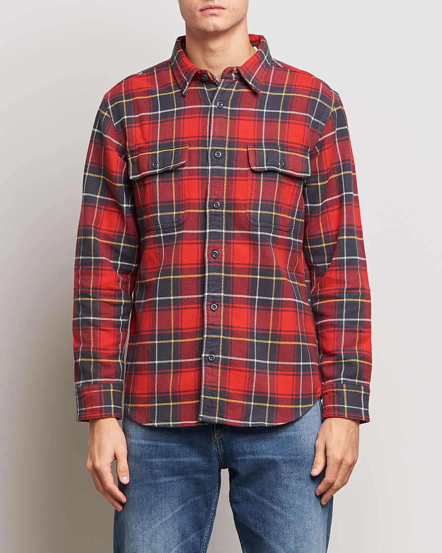 Homme | Chemises | Filson | Vintage Flannel Work Shirt Red Charcoal Plaid
