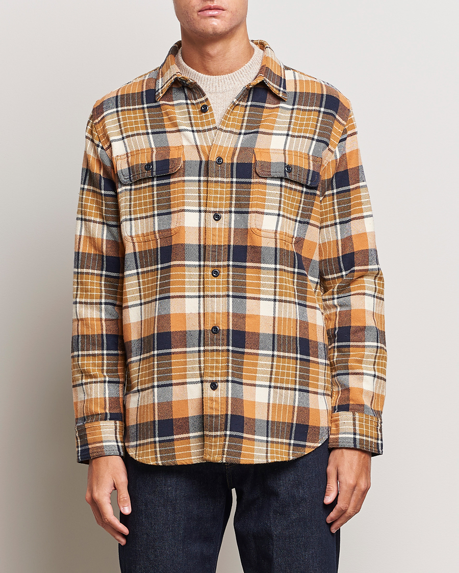 Homme | Chemises | Filson | Vintage Flannel Work Shirt Navy/Cumin Red