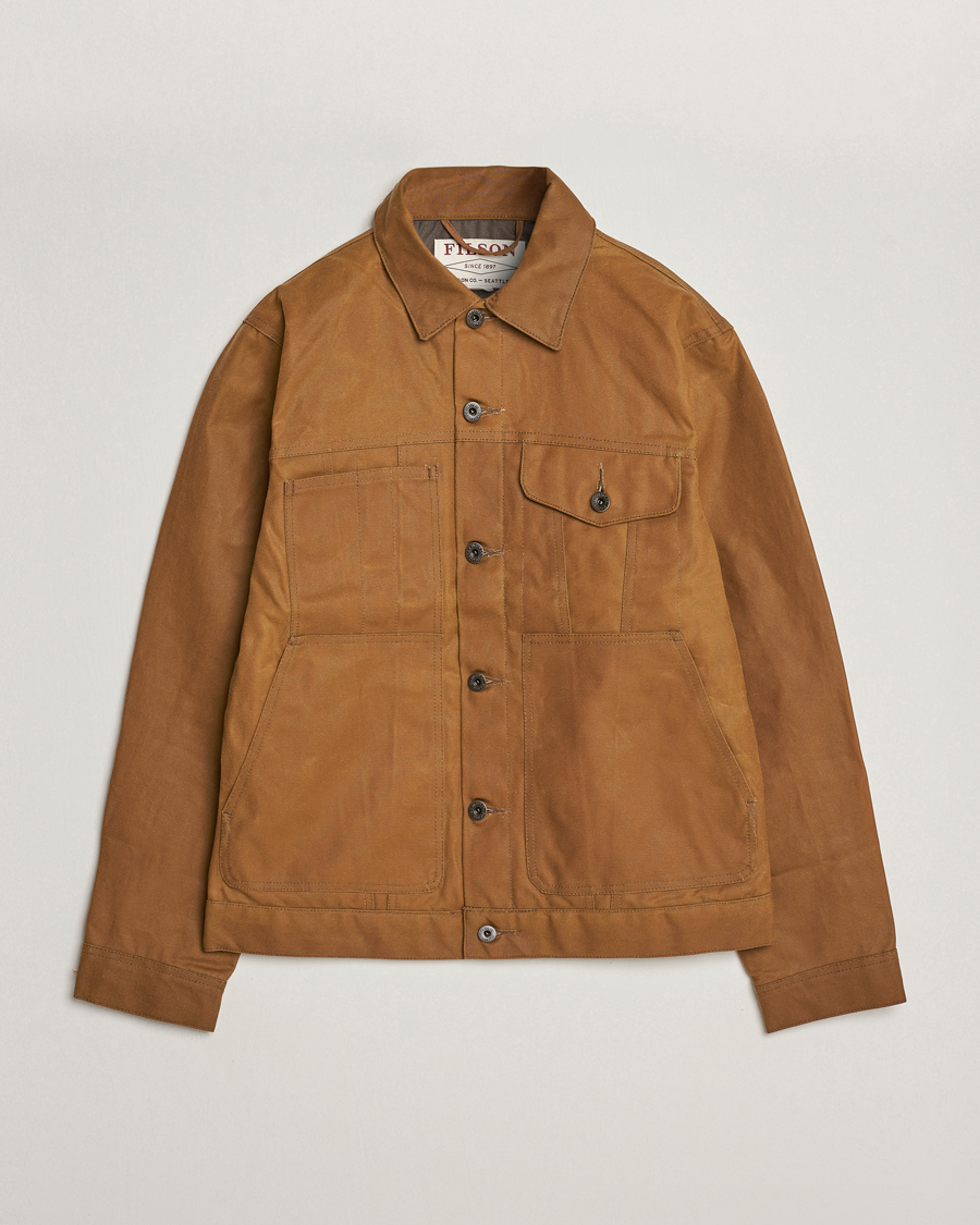 Homme | Manteaux Et Vestes | Filson | Short Lined Tin Cloth Cruiser Dark Tan