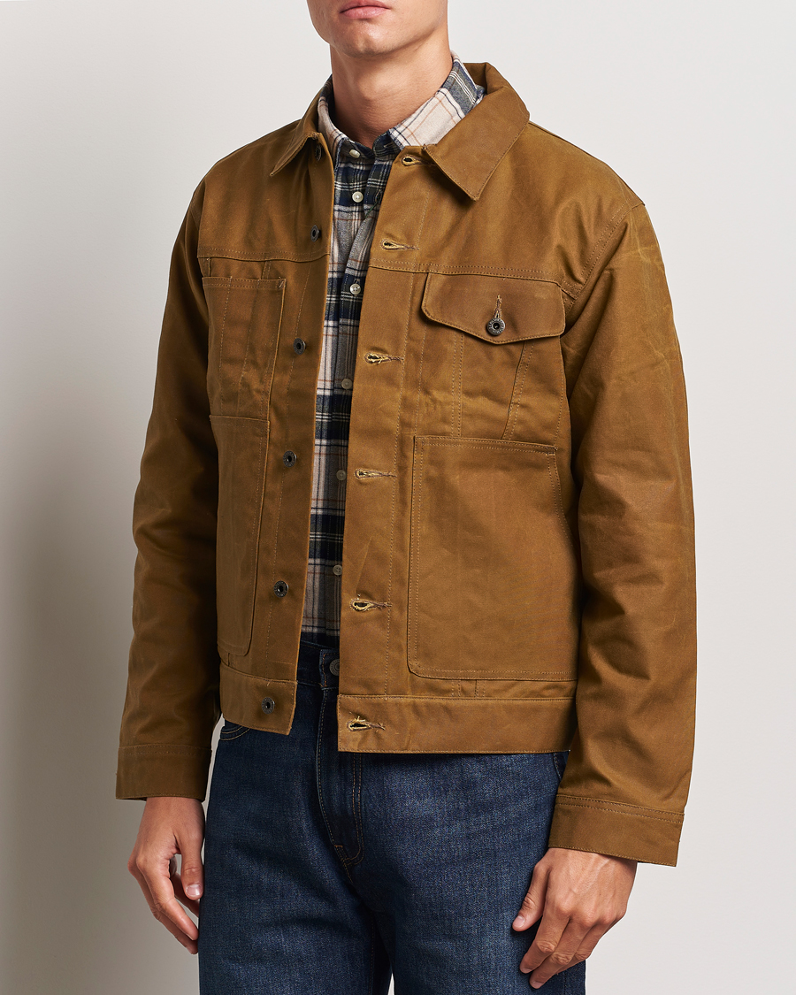 Homme | Manteaux Et Vestes | Filson | Short Lined Tin Cloth Cruiser Dark Tan