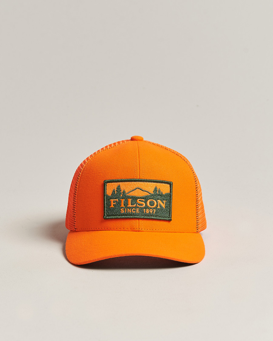 Homme | Filson Logger Mesh Cap Blaze Orange | Filson | Logger Mesh Cap Blaze Orange