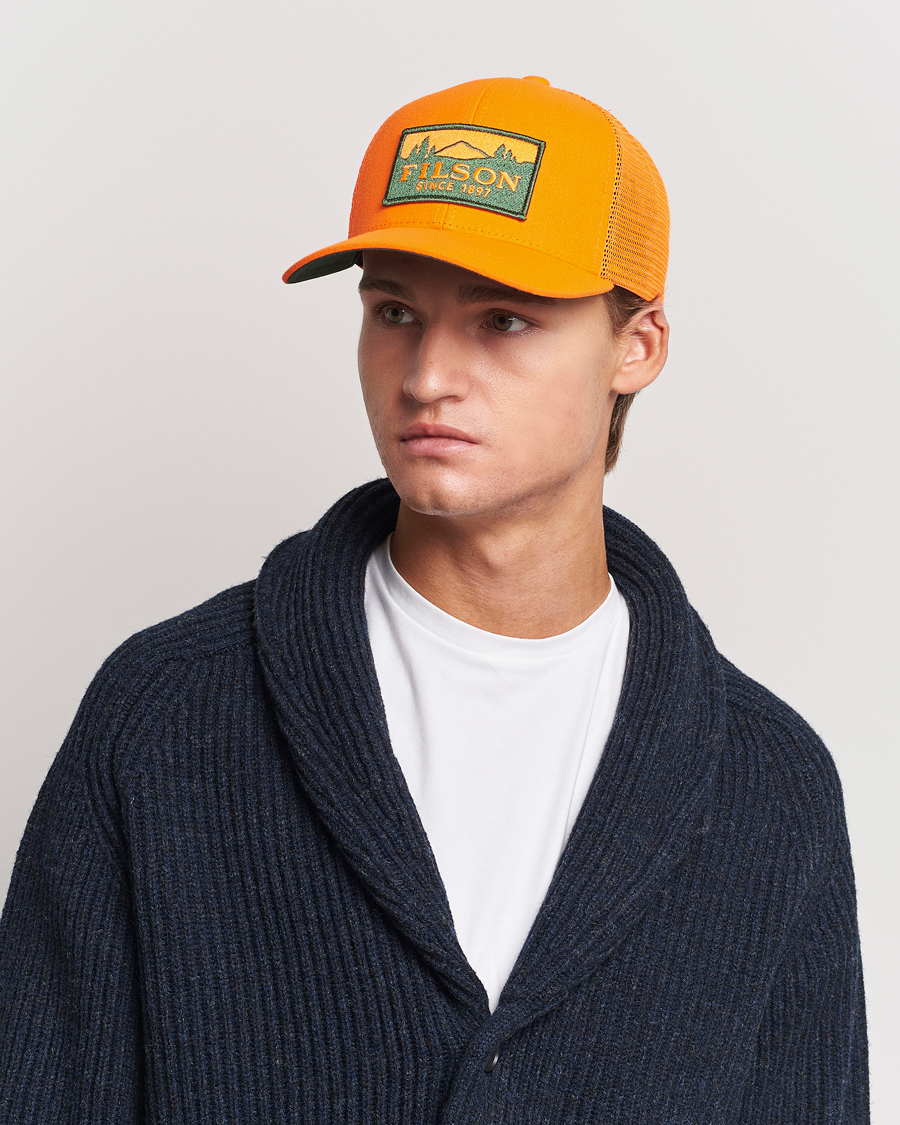 Homme | Filson Logger Mesh Cap Blaze Orange | Filson | Logger Mesh Cap Blaze Orange