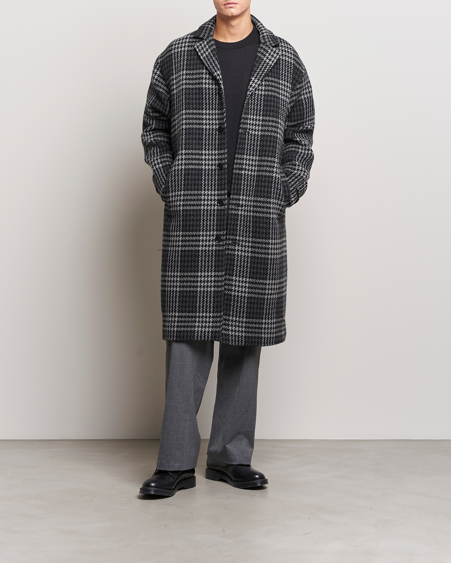 Homme | Manteaux Et Vestes | Samsøe Samsøe | Samsøe & Samsøe Stefano Checked Coat Black