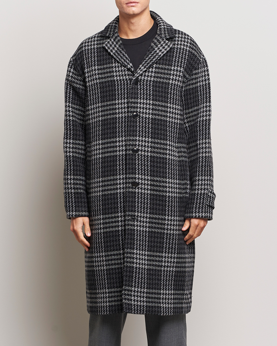Homme | Manteaux Et Vestes | Samsøe Samsøe | Samsøe & Samsøe Stefano Checked Coat Black
