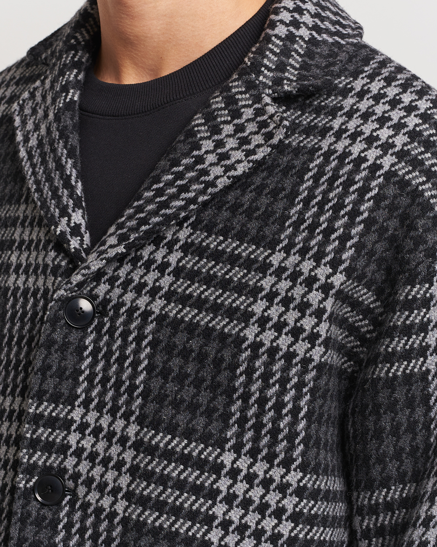 Homme | Manteaux Et Vestes | Samsøe Samsøe | Samsøe & Samsøe Stefano Checked Coat Black