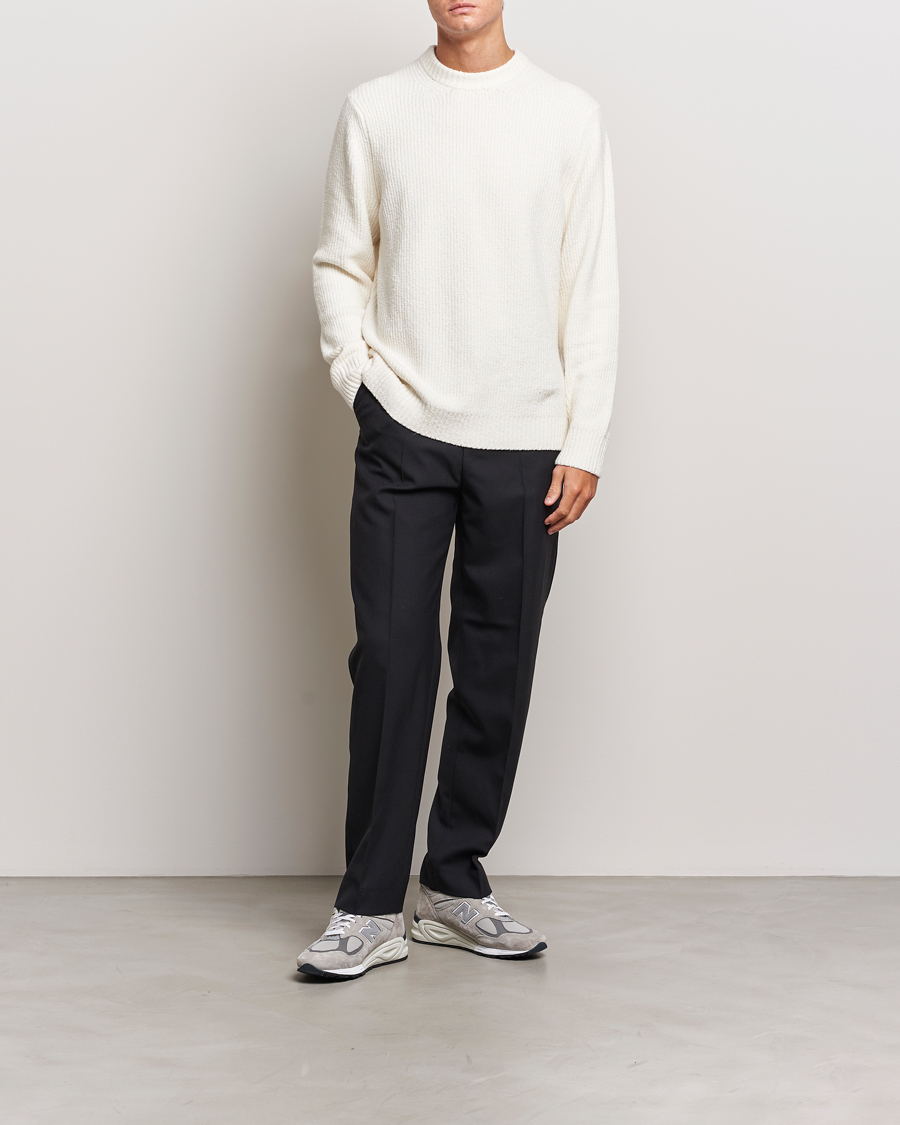 Homme | Pulls Et Tricots | Samsøe Samsøe | Alts Heavy Knitted Crew Neck Clear Cream