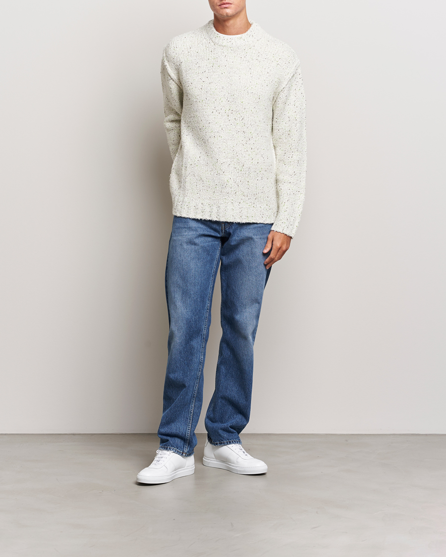 Homme | Pulls Et Tricots | Samsøe Samsøe | Samsøe & Samsøe Max Heavy Knitted Crew Neck White Neps