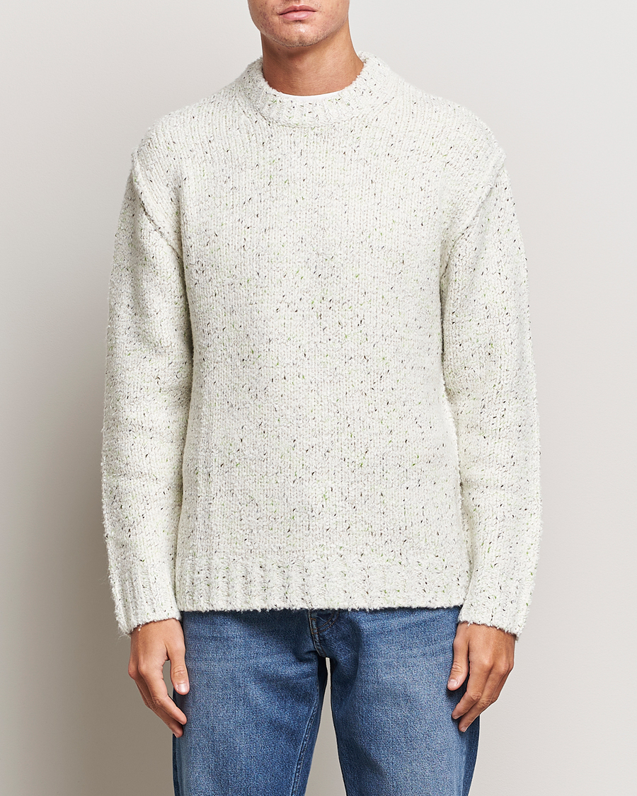 Homme | Pulls Et Tricots | Samsøe Samsøe | Samsøe & Samsøe Max Heavy Knitted Crew Neck White Neps