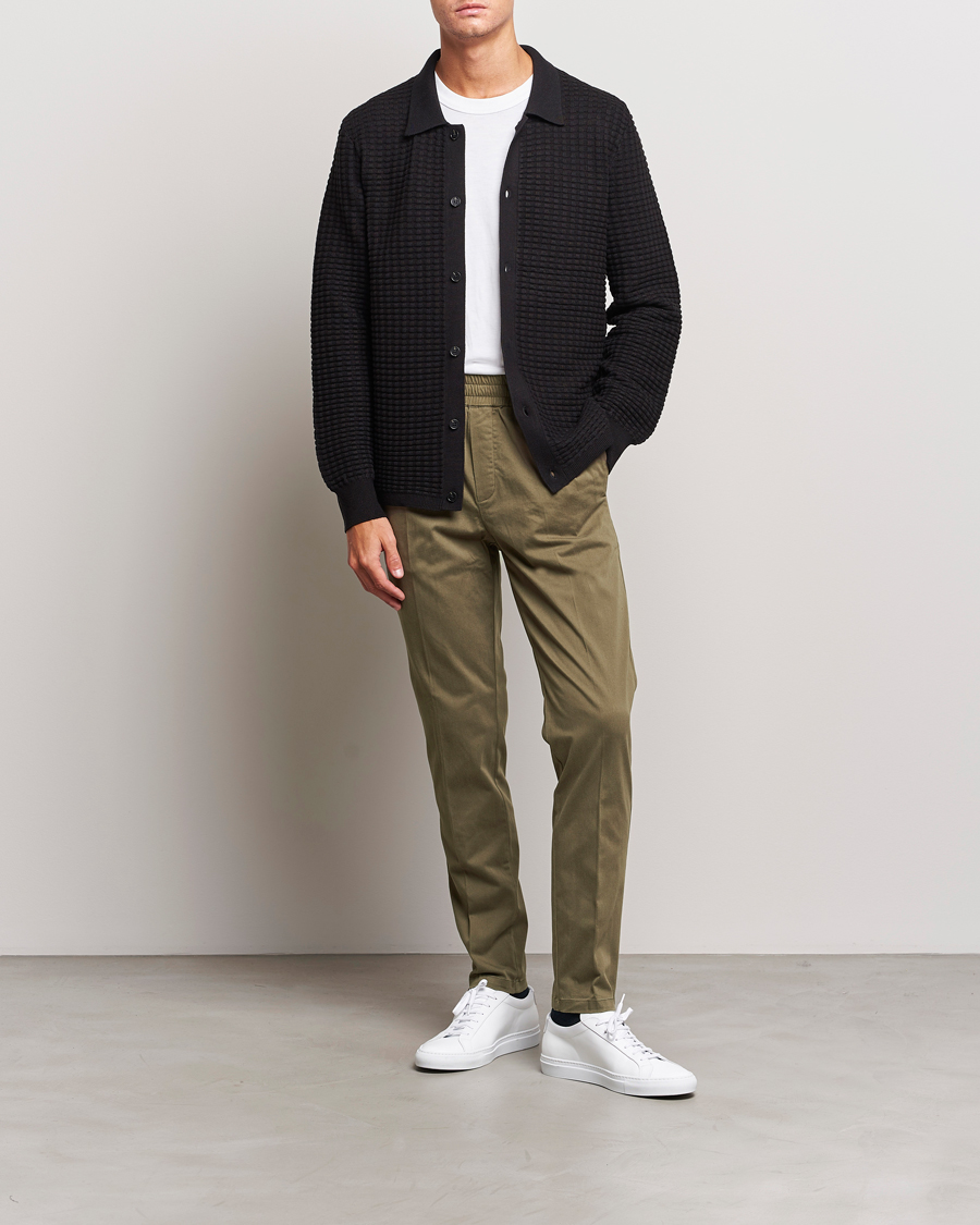 Homme | Pulls Et Tricots | Samsøe Samsøe | Samsøe & Samsøe Jules Waffle Knitted Cardigan Black