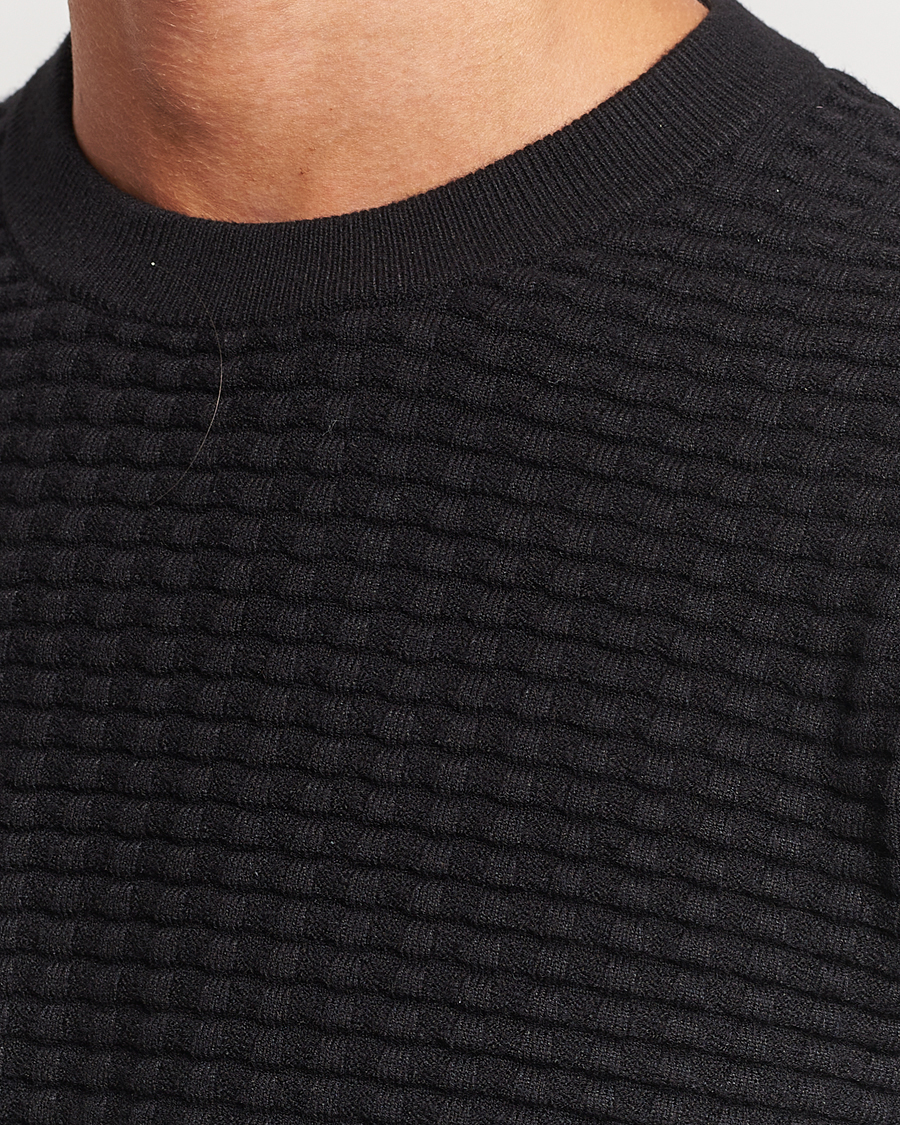 Homme | Pulls Et Tricots | Samsøe Samsøe | Samsøe & Samsøe Jules Waffle Knitted Crew Neck Black