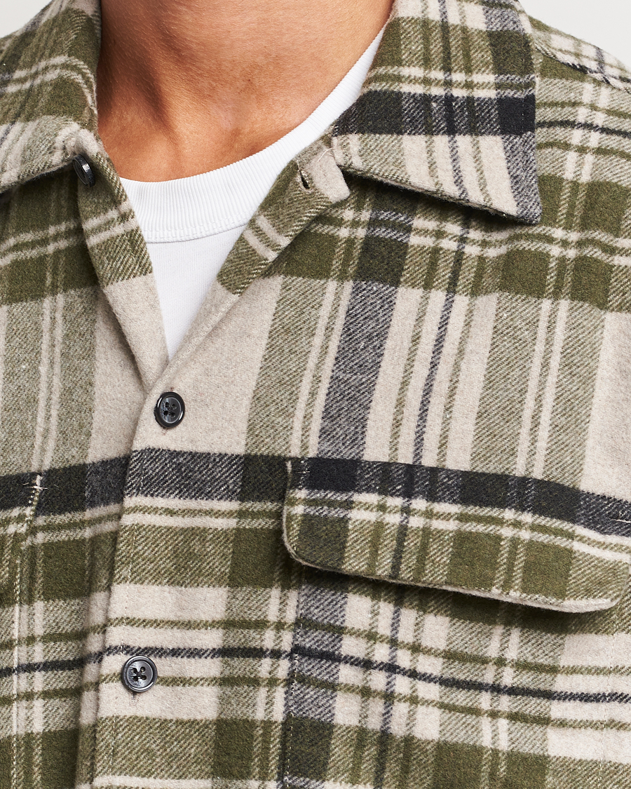 Homme | Chemises | Samsøe Samsøe | Samsøe & Samsøe Castor Checked Overshirt Sphagnum Multi