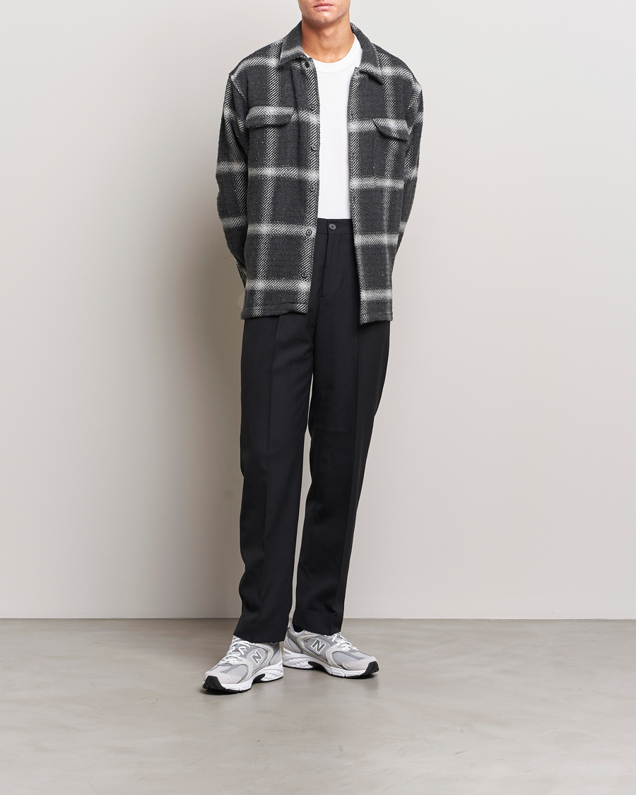 Homme | Chemises | Samsøe Samsøe | Samsøe & Samsøe Castor Checked Overshirt Black Multi