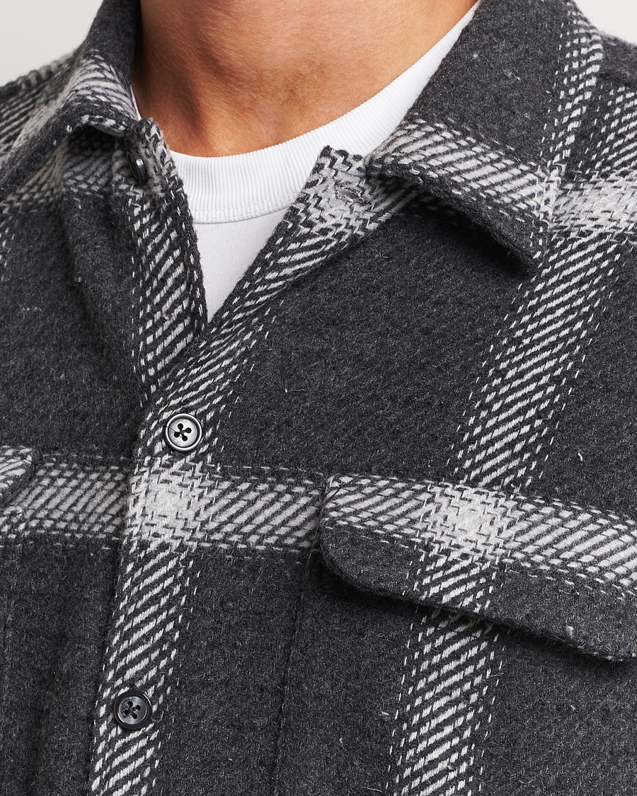 Homme | Chemises | Samsøe Samsøe | Samsøe & Samsøe Castor Checked Overshirt Black Multi