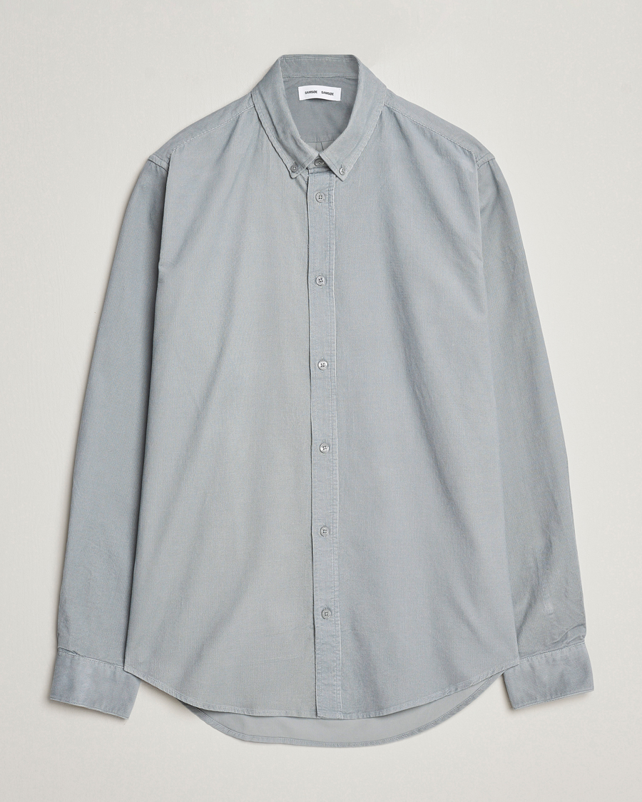 Homme | Chemises | Samsøe Samsøe | Samsøe & Samsøe Liam Baby Cord Shirt High Rise Grey