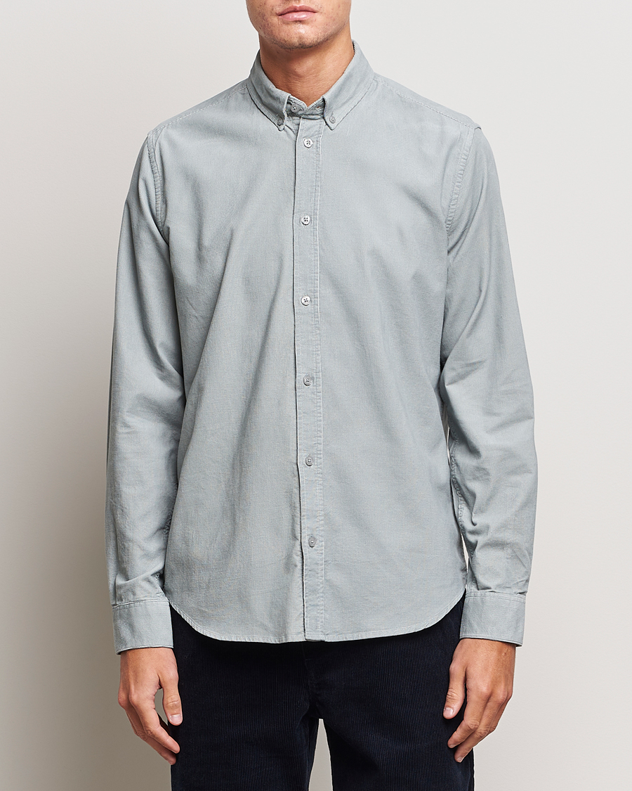 Homme | Chemises | Samsøe Samsøe | Samsøe & Samsøe Liam Baby Cord Shirt High Rise Grey