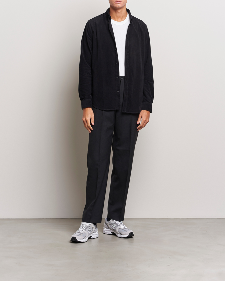 Homme | Chemises | Samsøe Samsøe | Samsøe & Samsøe Liam Baby Cord Shirt Black
