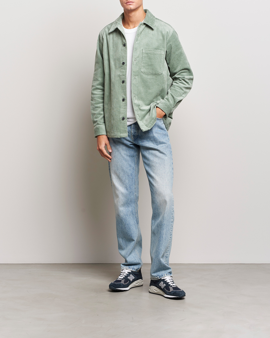 Homme | Chemises | Samsøe Samsøe | Samsøe & Samsøe Damon Corduroy Overshirt Iceberg Green