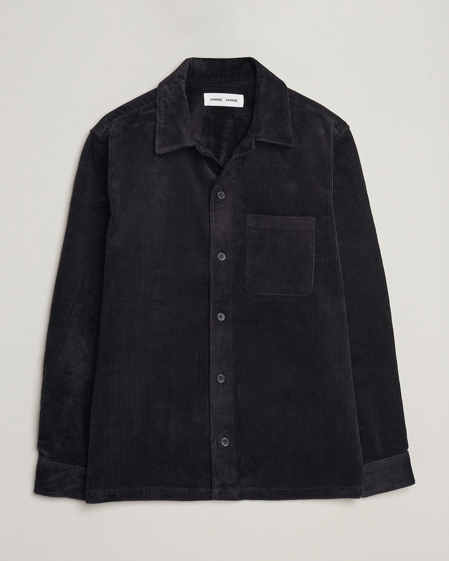 Homme | Chemises | Samsøe Samsøe | Samsøe & Samsøe Damon Corduroy Overshirt Black