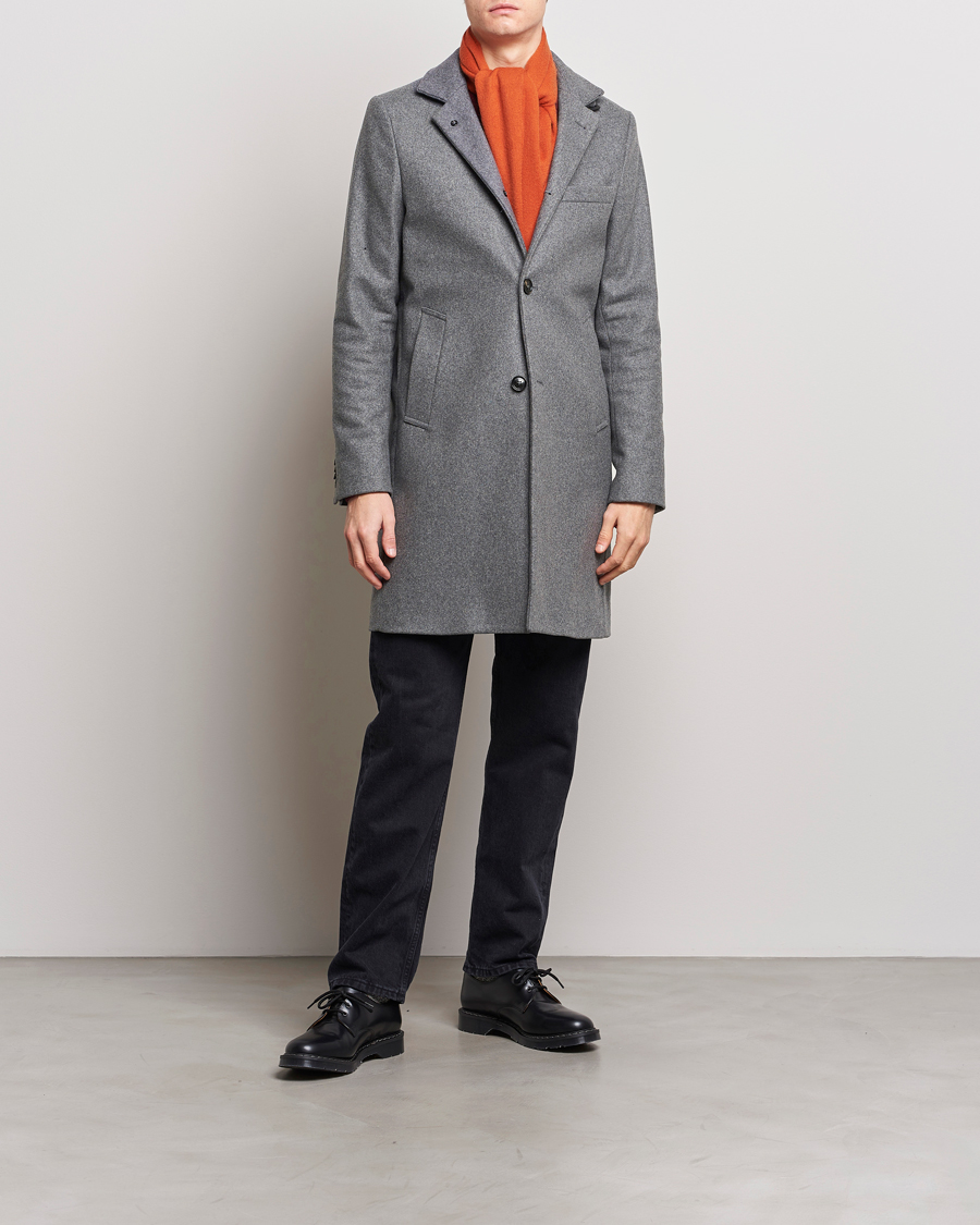 Homme | Manteaux Et Vestes | J.Lindeberg | Holger Melton Coat Mid Grey Mel