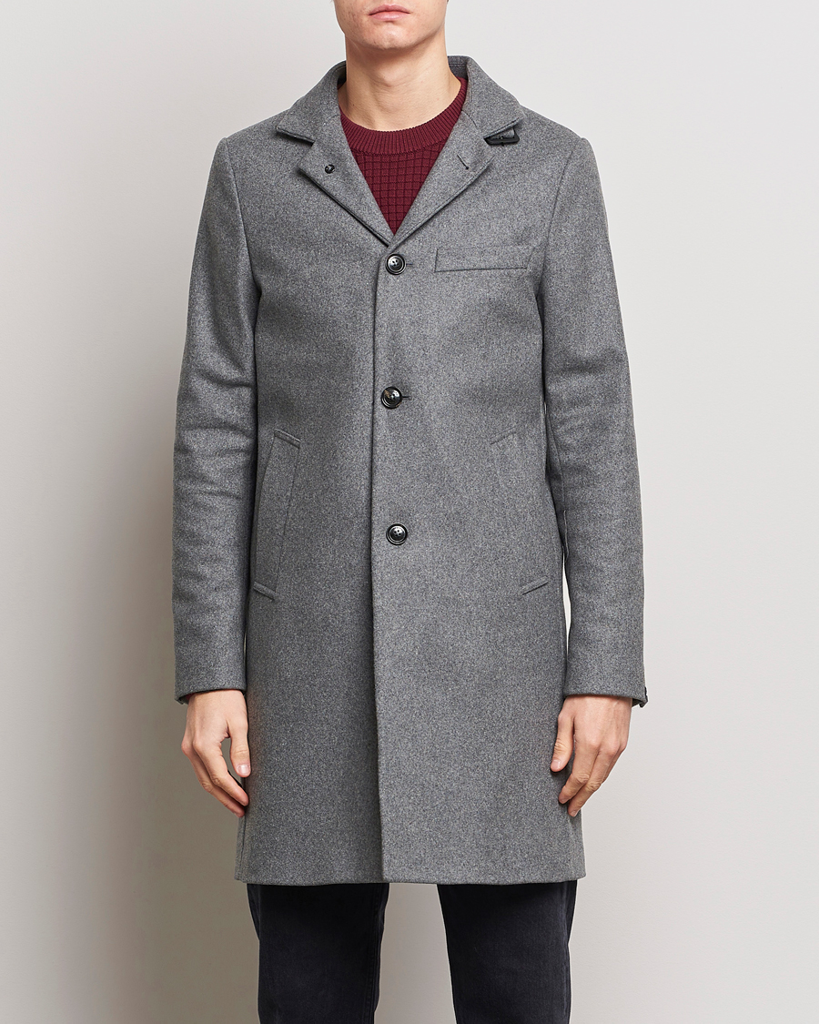 Homme | Manteaux Et Vestes | J.Lindeberg | Holger Melton Coat Mid Grey Mel