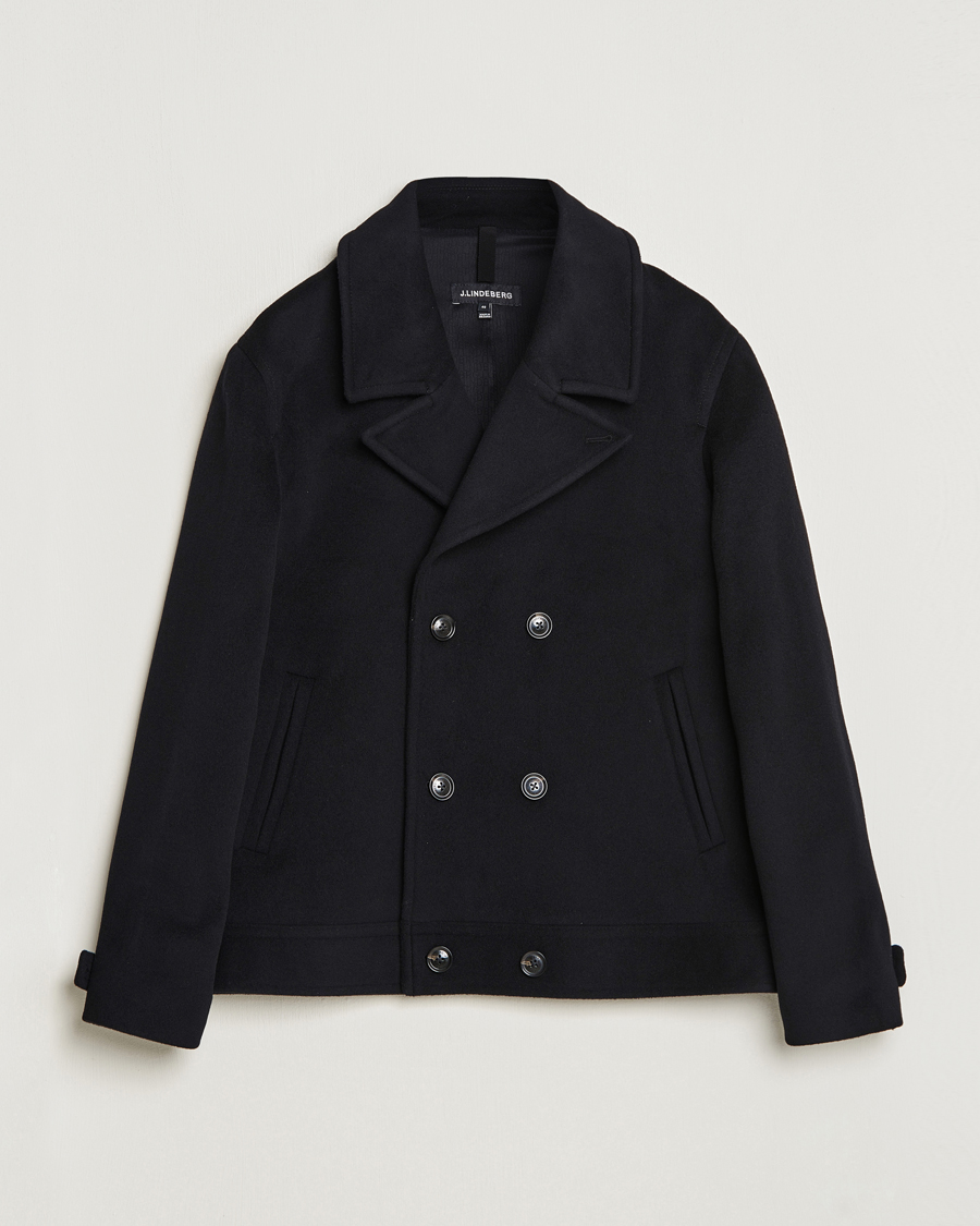 Homme | Manteaux Et Vestes | J.Lindeberg | Don Double Breasted Wool/Cashmere Jacket Black