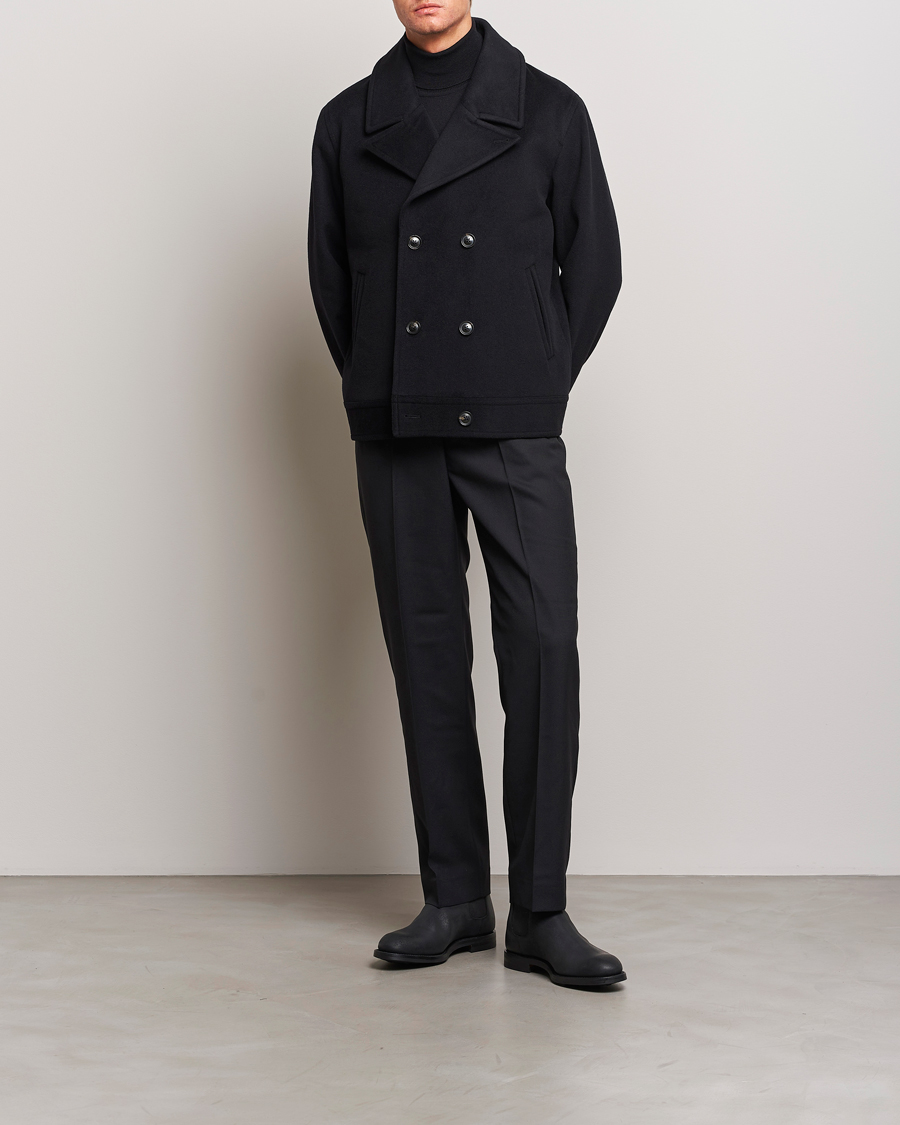 Homme | Manteaux Et Vestes | J.Lindeberg | Don Double Breasted Wool/Cashmere Jacket Black