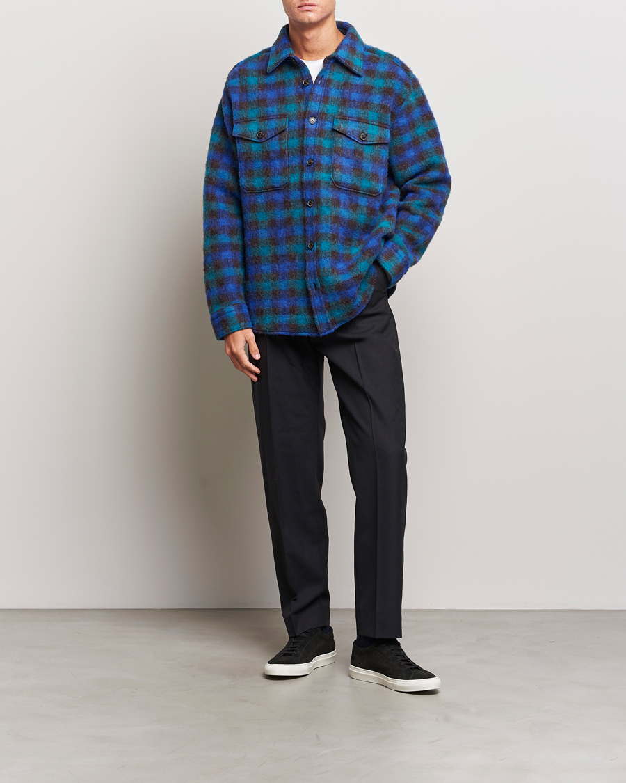 Homme | Manteaux Et Vestes | J.Lindeberg | Carter Check Wool Mix Overshirt Surf The Web