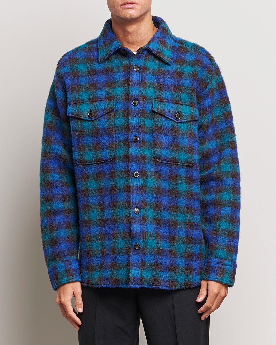 Homme | Manteaux Et Vestes | J.Lindeberg | Carter Check Wool Mix Overshirt Surf The Web