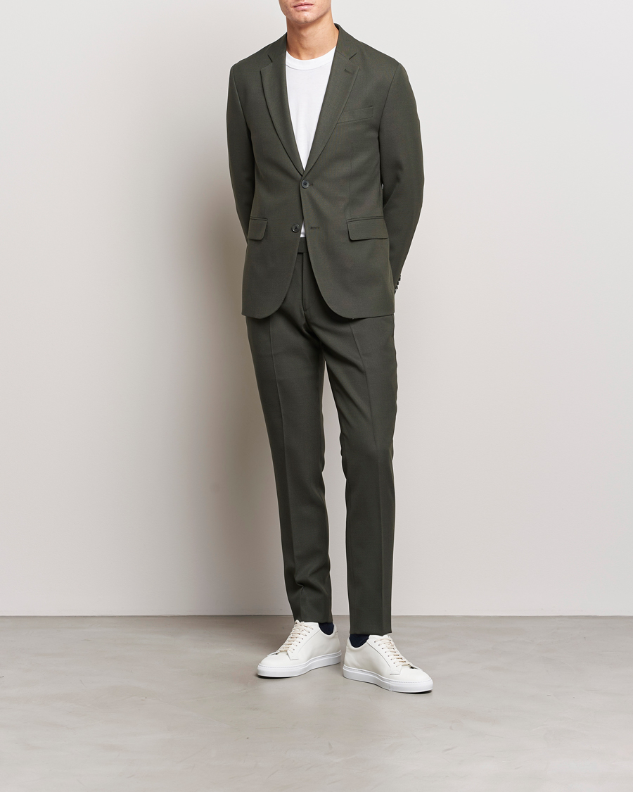 Homme | Pantalons | J.Lindeberg | Grant Active Hopsack Pants Forest Green