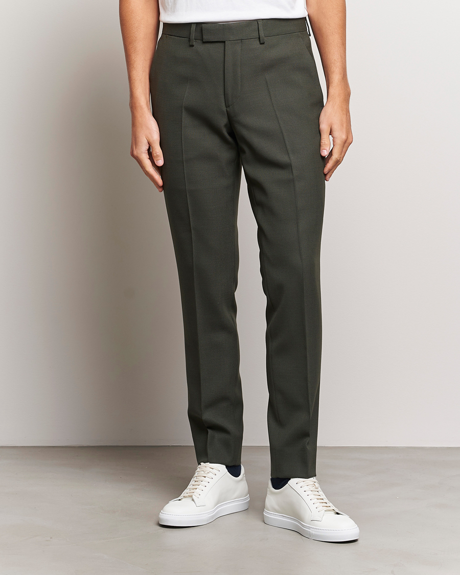 Homme | Pantalons | J.Lindeberg | Grant Active Hopsack Pants Forest Green