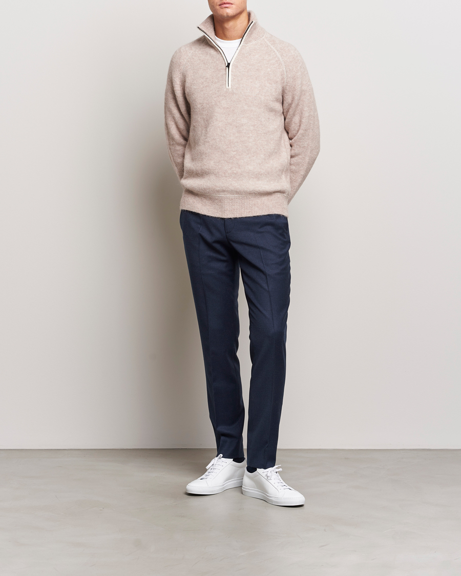 Homme | Pantalons | J.Lindeberg | Grant Stretch Flannel Trousers Navy