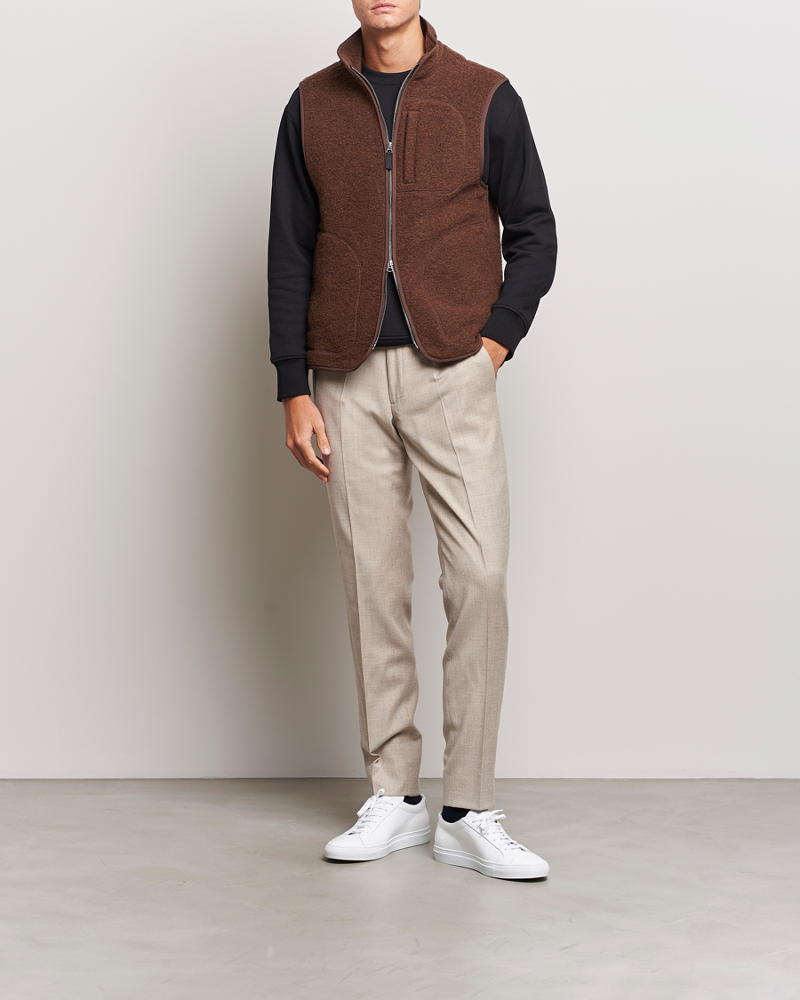 Homme | Pantalons | J.Lindeberg | Grant Stretch Flannel Trousers Oyster Grey