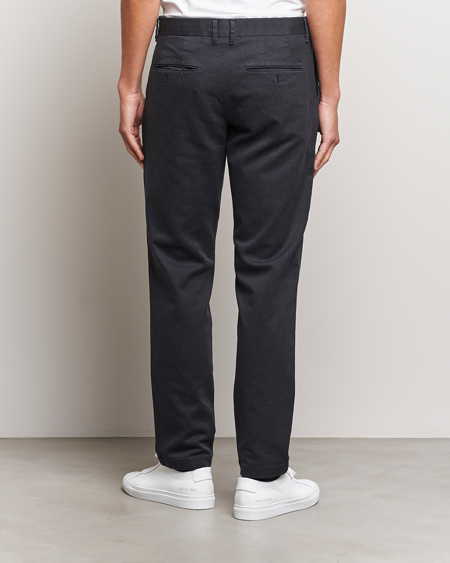 Homme | Pantalons | J.Lindeberg | Chaze Flannel Twill Pants Dark Grey