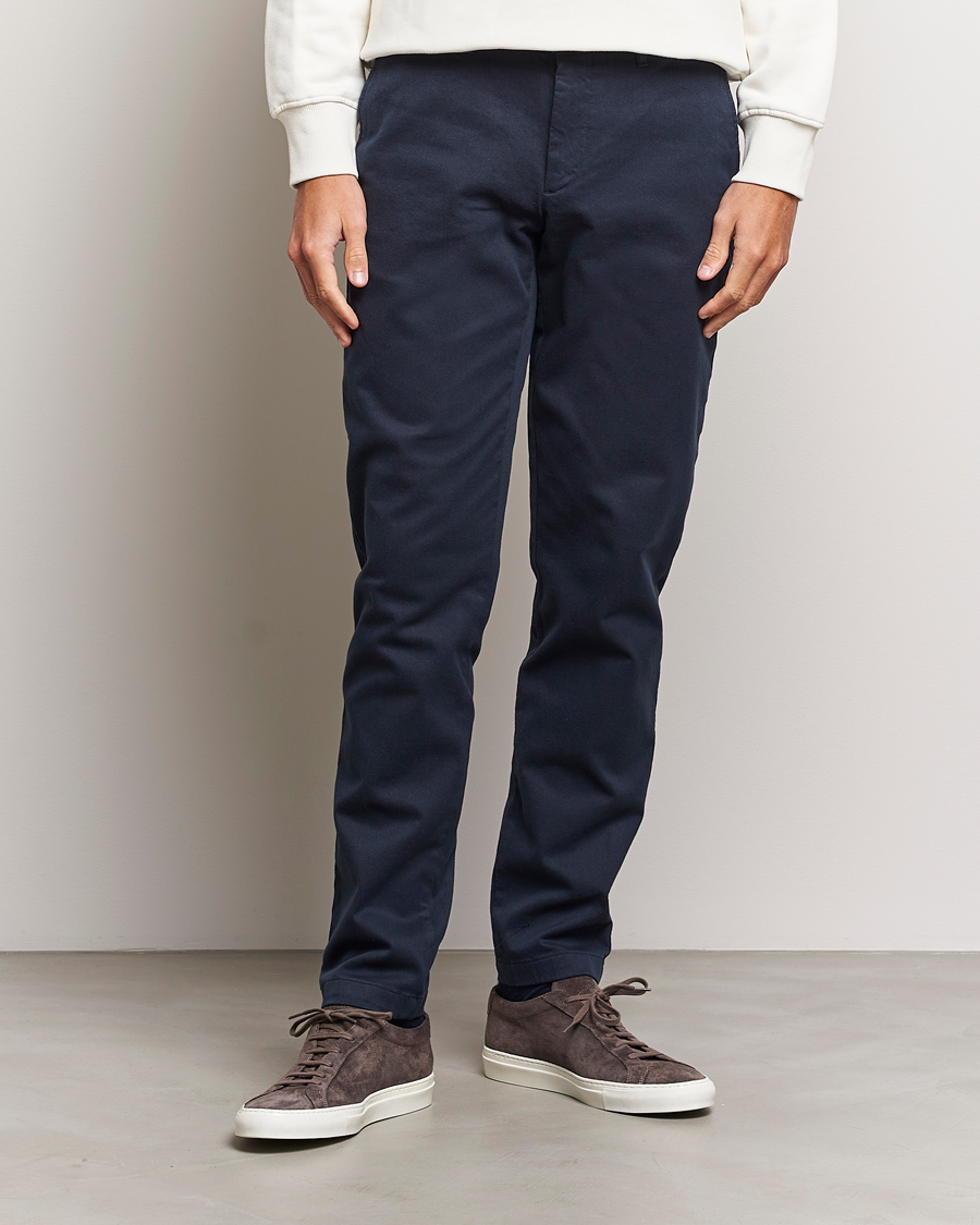 Homme | Pantalons | J.Lindeberg | Chaze Flannel Twill Pants Navy