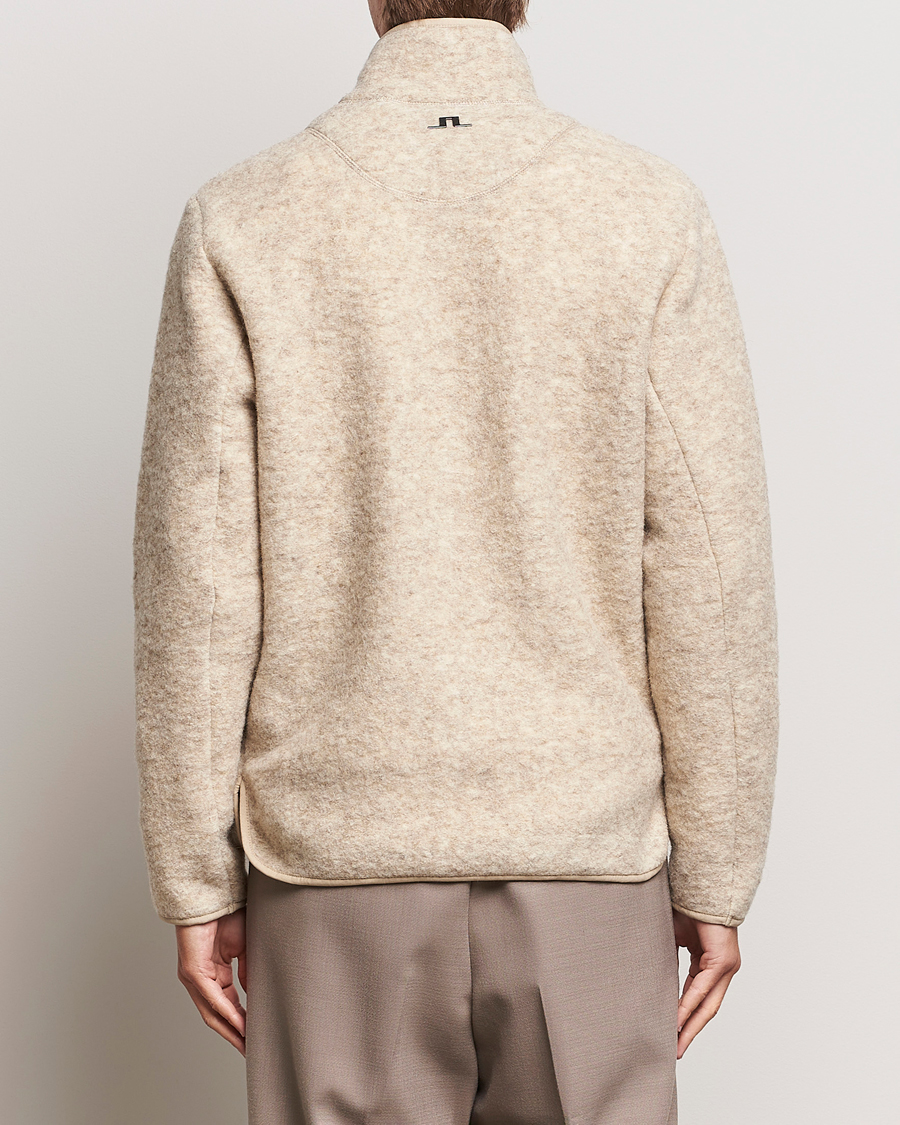 Homme | Pulls Et Tricots | J.Lindeberg | Dustin Wool Fleece Jacket Oyster Grey
