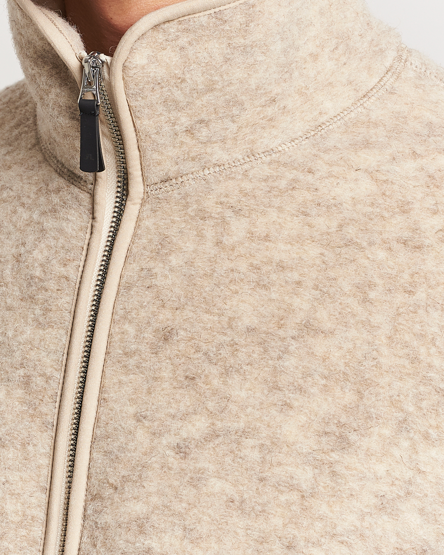 Homme | Pulls Et Tricots | J.Lindeberg | Dustin Wool Fleece Jacket Oyster Grey