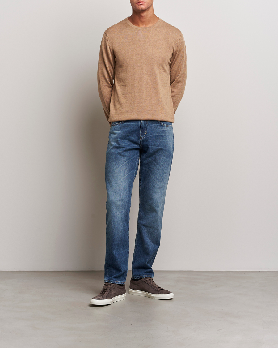 Homme | Pulls Et Tricots | J.Lindeberg | Lyle True Merino Crew Neck Pullover Chipmunk Melange