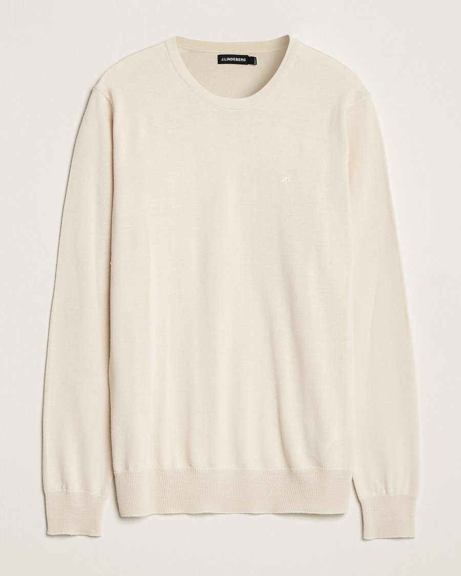 Homme | Pulls Et Tricots | J.Lindeberg | Lyle True Merino Crew Neck Pullover Oyster Grey