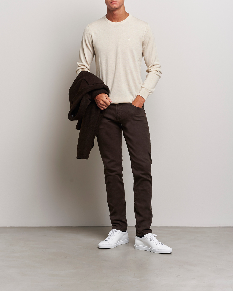 Homme | Pulls Et Tricots | J.Lindeberg | Lyle True Merino Crew Neck Pullover Oyster Grey