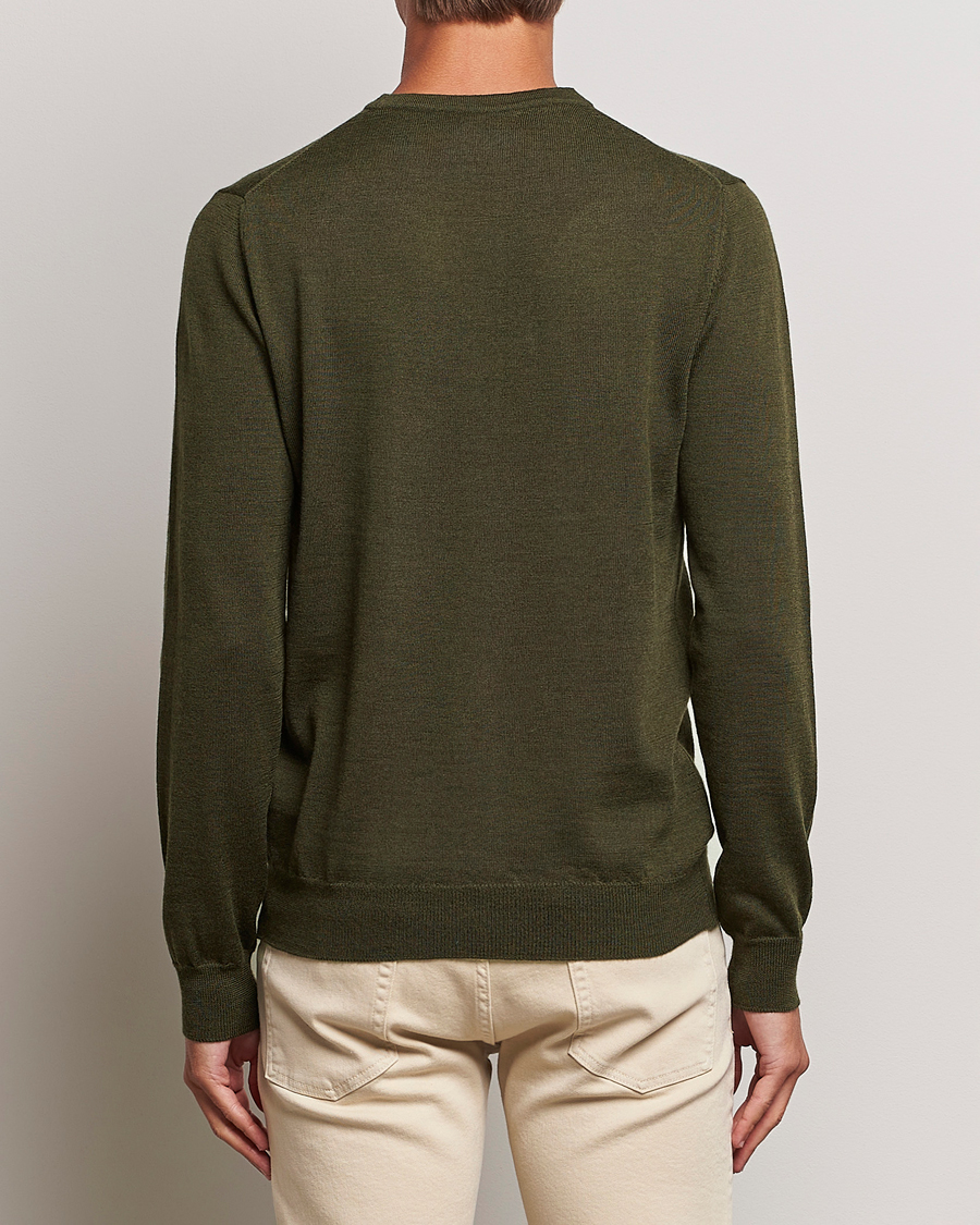 Homme | Pulls Et Tricots | J.Lindeberg | Lyle True Merino Crew Neck Pullover Forest Green